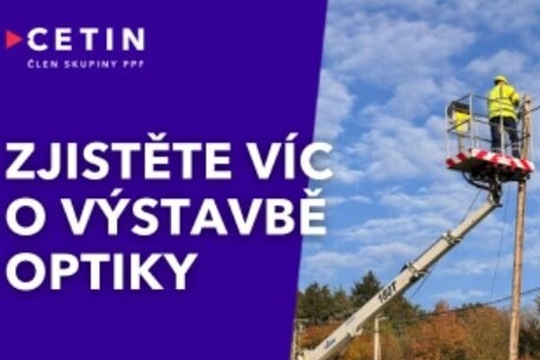 Optické vedení CETIN v naší lokalitě-internet